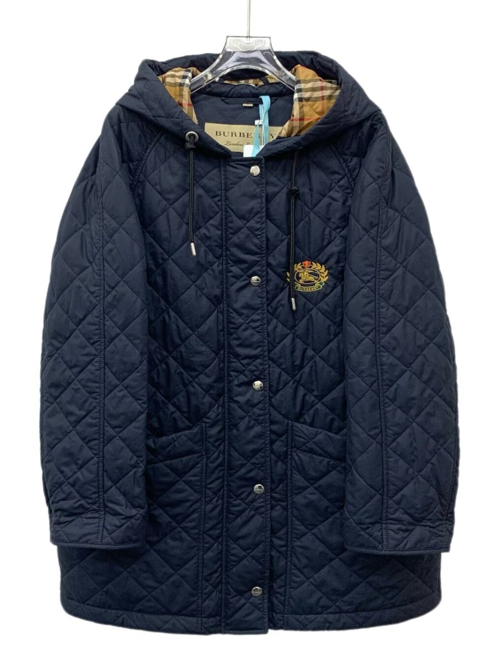 J30690 Burberry dark blue diamond pattern war horse wheat ear jacket M size